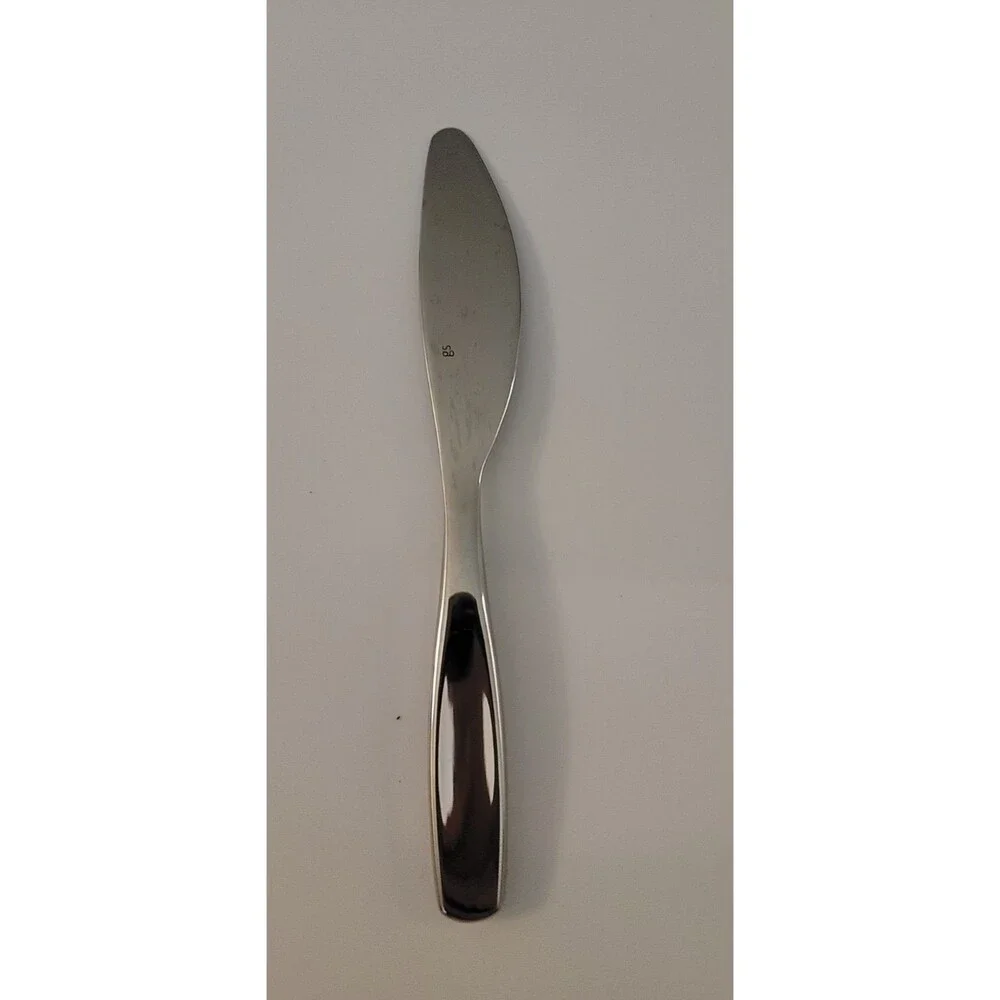 Gourmet Settings GS Chelsea Glossy Stainless Steel Butter Knife Set of 6- 6 1/2